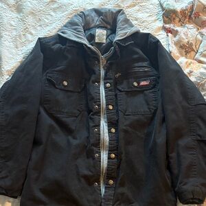 Dickies Black Jacket with Gray Hood